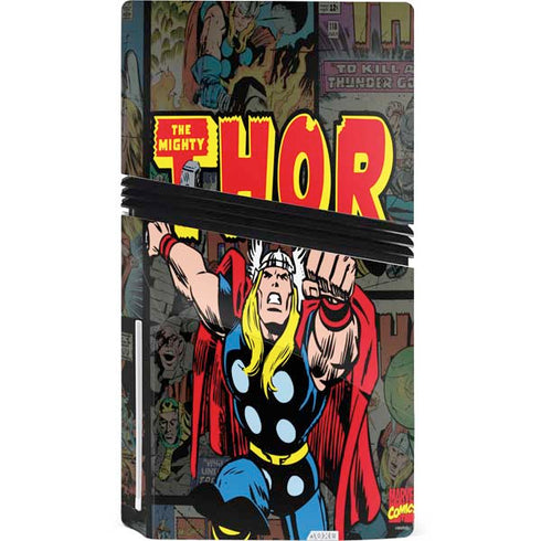 Marvel Classic Comics The Mighty Thor Vintage PS5 Pro Disk Bundle  Skin